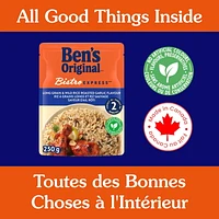 BEN'S ORIGINAL BISTRO EXPRESS Long Grain & Wild Rice Roasted Garlic, 250g Pouch, Perfect Every Time™