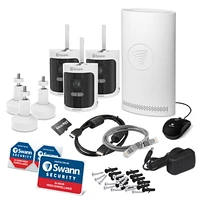 Système de sécurité NVR sans fil AllSecure600 à 8 canaux HD 2K de Swann avec 3 caméras sans fil (NVW-600CMB) - Blanc