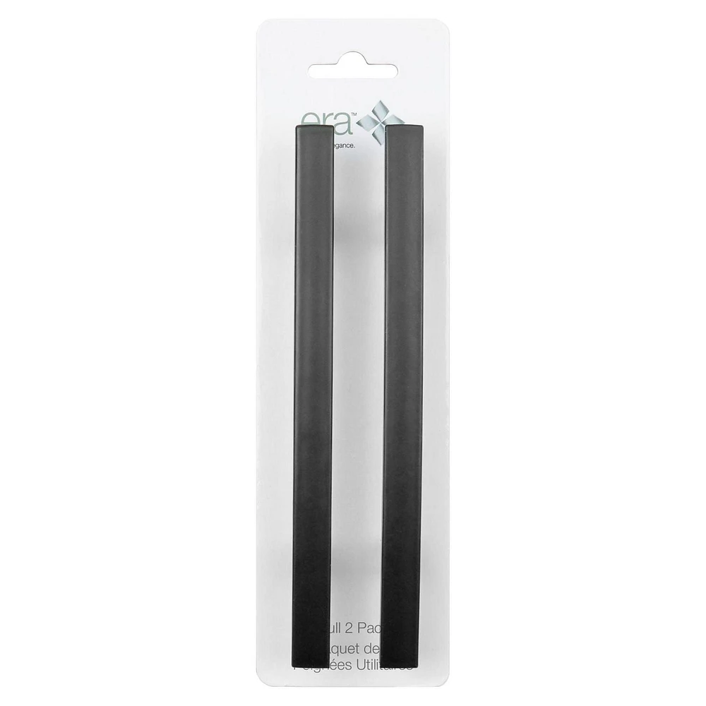 Era Arched Pull 2-Pack Black, 5.90 x 0.41 x 1.29 in