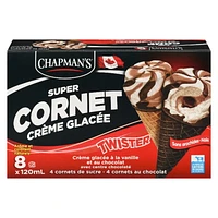 Chapman's Super Cone Twister centre chocolaté CHAP CHOC TWISTER