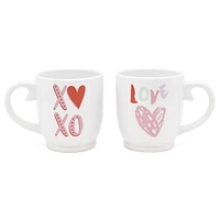 10.15oz Ceramic Mug, mug set of 2 (Xoxo, Love)