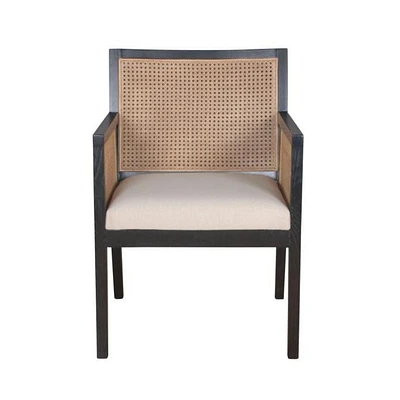 Plata Import Fauteuil de salle à manger Antonia en Noir