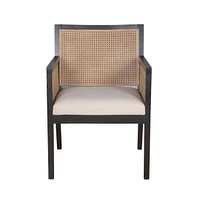 Plata Import Fauteuil de salle à manger Antonia en Noir