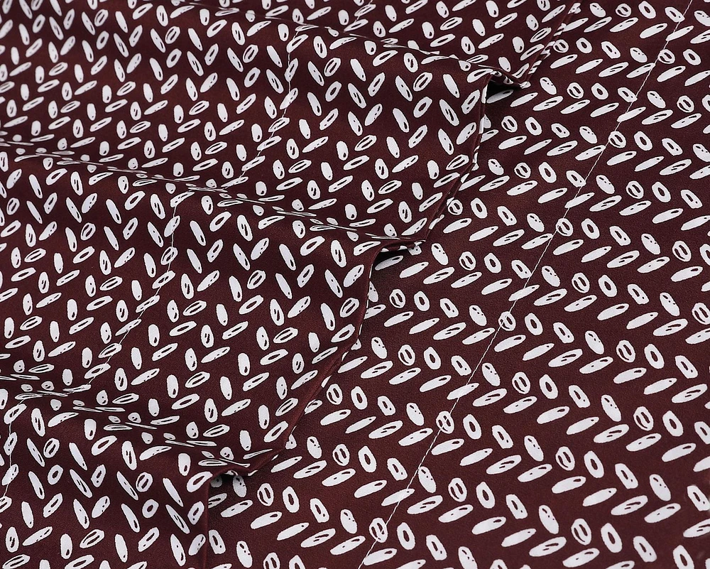 Ensemble de draps en microfibre doux et facile d'entretien Mainstays – Imprimé Tailles: 1 place, 2 places et grand lit