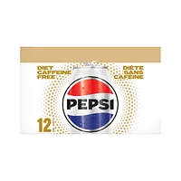 Pepsi Diet Caffeine Free Cola 12 x 355 mL, Cans, 12x355mL