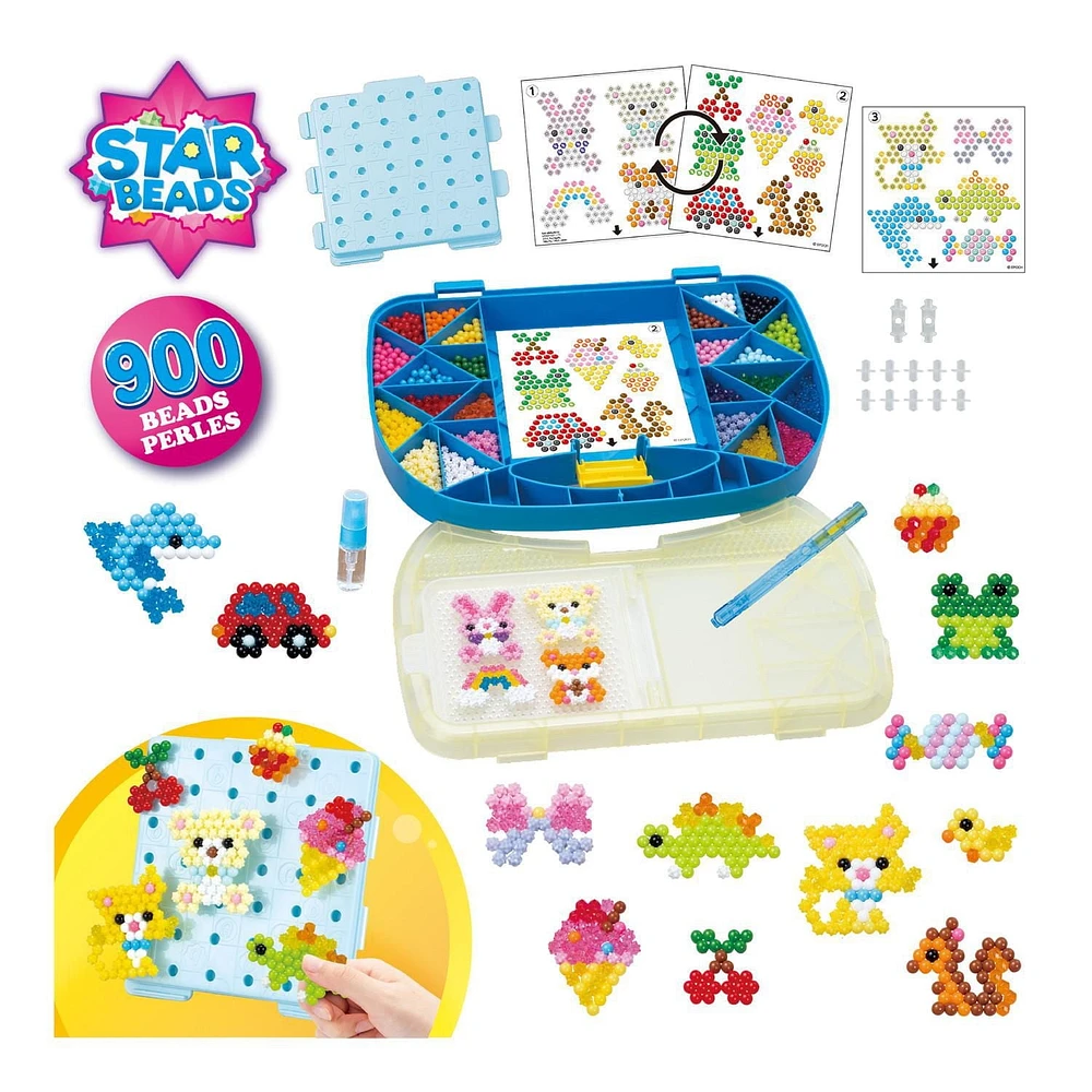 Aquabeads Beginners Carry Case, Complete Arts & Crafts Bead Kit for Children - Over 900 Beads