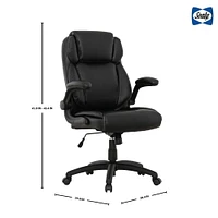 Sealy® Winthrop Chaise de bureau haute en similicuir noir