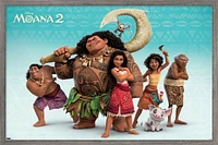 Disney Moana 2 - Group Wall Poster, 14.725" x 22.375" Framed