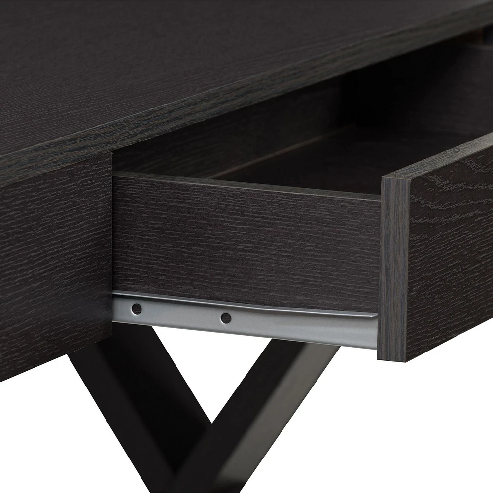 CorLiving Folio Rich Brown Cross Leg Farmhouse Desk
