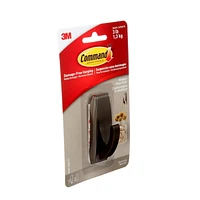 Command™ Modern Reflections Metal Hook, MR02-ORB-EF, oil rubbed bronze, medium, 1 hook, 2 strips, 1 M Hook, 1 Strip