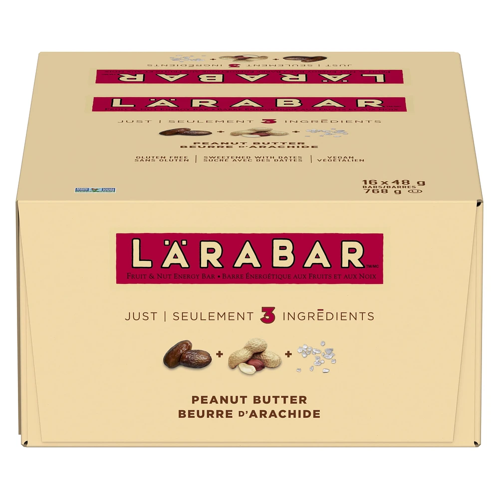 Larabar Gluten Free Peanut Butter, 16 bars x 48 g, 768 g