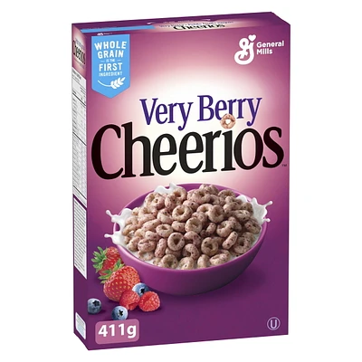 Céréales pour Petit Déjeuner Very Berry Cheerios, Grains Entiers 411g
