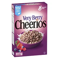 Céréales pour Petit Déjeuner Very Berry Cheerios, Grains Entiers 411g