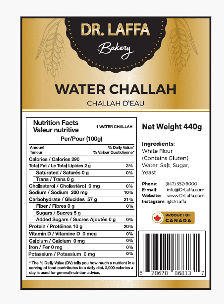 Dr. Laffa Bakery Challah Water