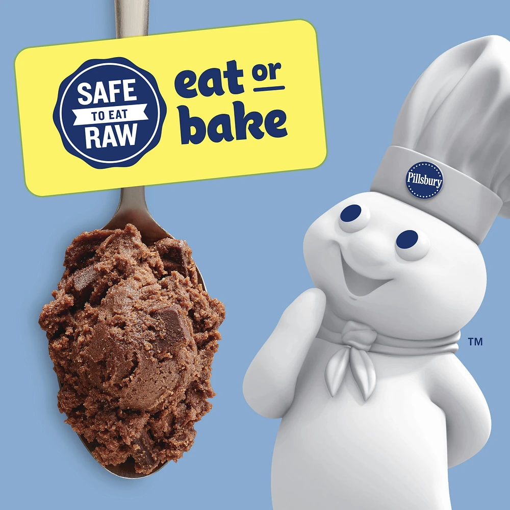 Pillsbury Pâte à biscuits aux pépites de Double chocolat, Prête à cuire 454 g, 12 Biscuits