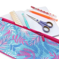 Pen+Gear Tropical Large Pencil Pouch with Botanical Floral Design