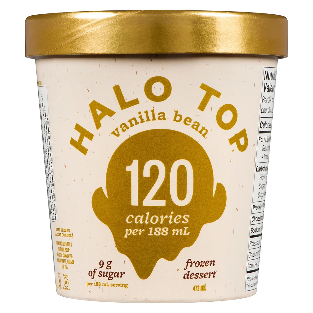 Dessert glacé Halo Top gousse de vanille
