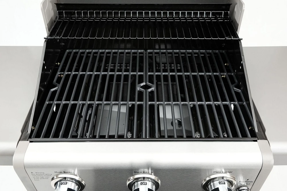Kenmore - Gril à gaz sur pied à 3 brûleurs - Noir
