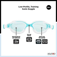Lunettes de Natation Adulte Dolfino Merlin Turquoise Lunettes adultes