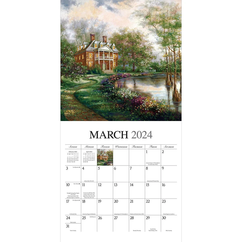 Hopper Studios Bygone Days 2024 12x24 Inch Square Wall Calendar, 9781773727967