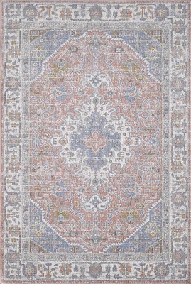 Rug Ease Aida Pink and Cream Area Rug