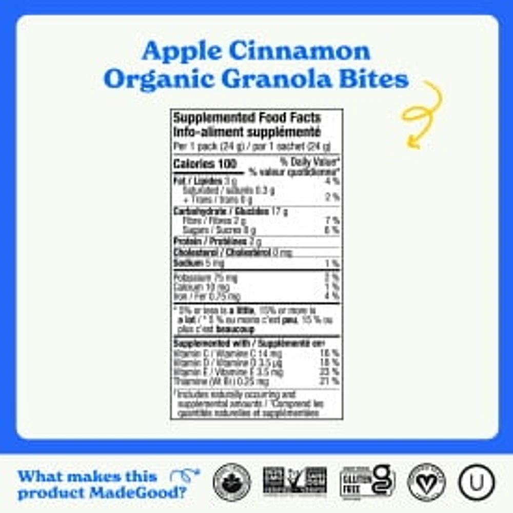 MadeGood Apple Cinnamon Granola Minis 5pk, 5 x 24 g