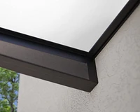 Canopia by Palram Sophia 3 ft. x 5 ft. Door Awning Kit - Grey Structure & White Opal Panels