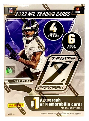 2023 Panini Zenith Football Blaster Box Trading Cards
