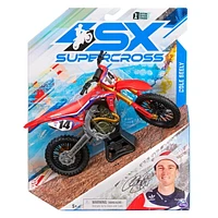 Supercross, Authentic Cole Seely 1:10 Scale Collector Die-Cast Motorcycle Replica with Display Stand