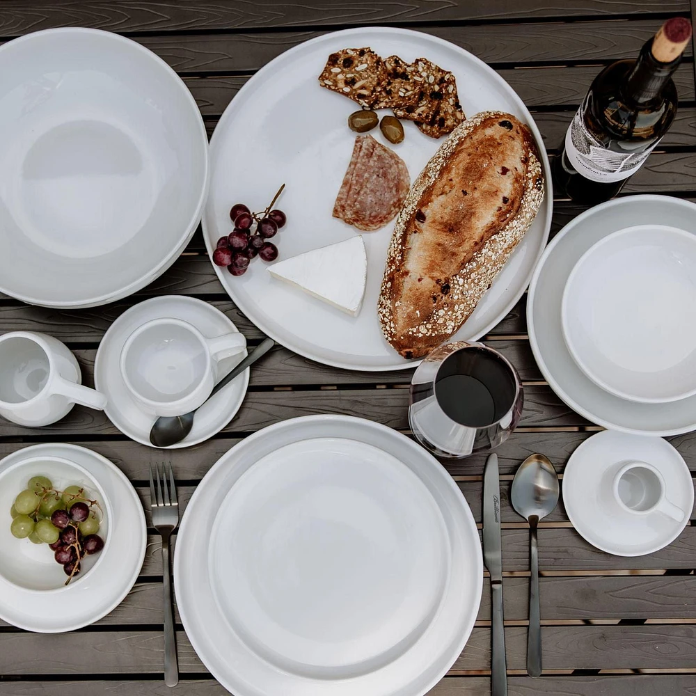 Mesa Ceramics Uno Assiette plate en grès 28 cm Ensemble de 4
