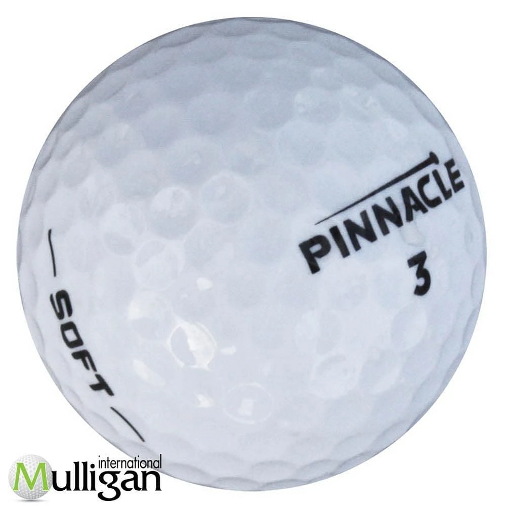 Mulligan - 12 balles de golf récupérées Pinnacle Soft 5A Pristine, Blanc