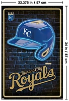 MLB Kansas City Royals - Neon Helmet 23 Wall Poster, 22.375" x 34"