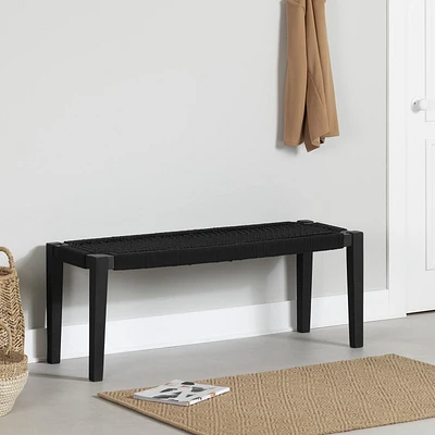 Banc en bois et en corde de la collection Balka South Shore