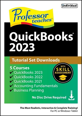 Le Professeur Enseigne l'Ensemble de Didacticiels QuickBooks 2023 [Code Numérique]