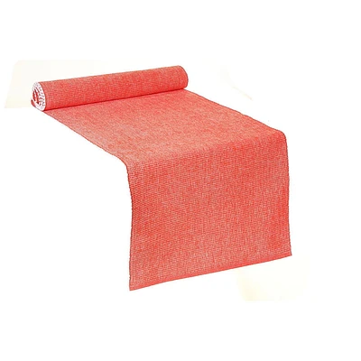 Coureur De Table À Côtelé Chambray (Orange) - Ensemble De 2