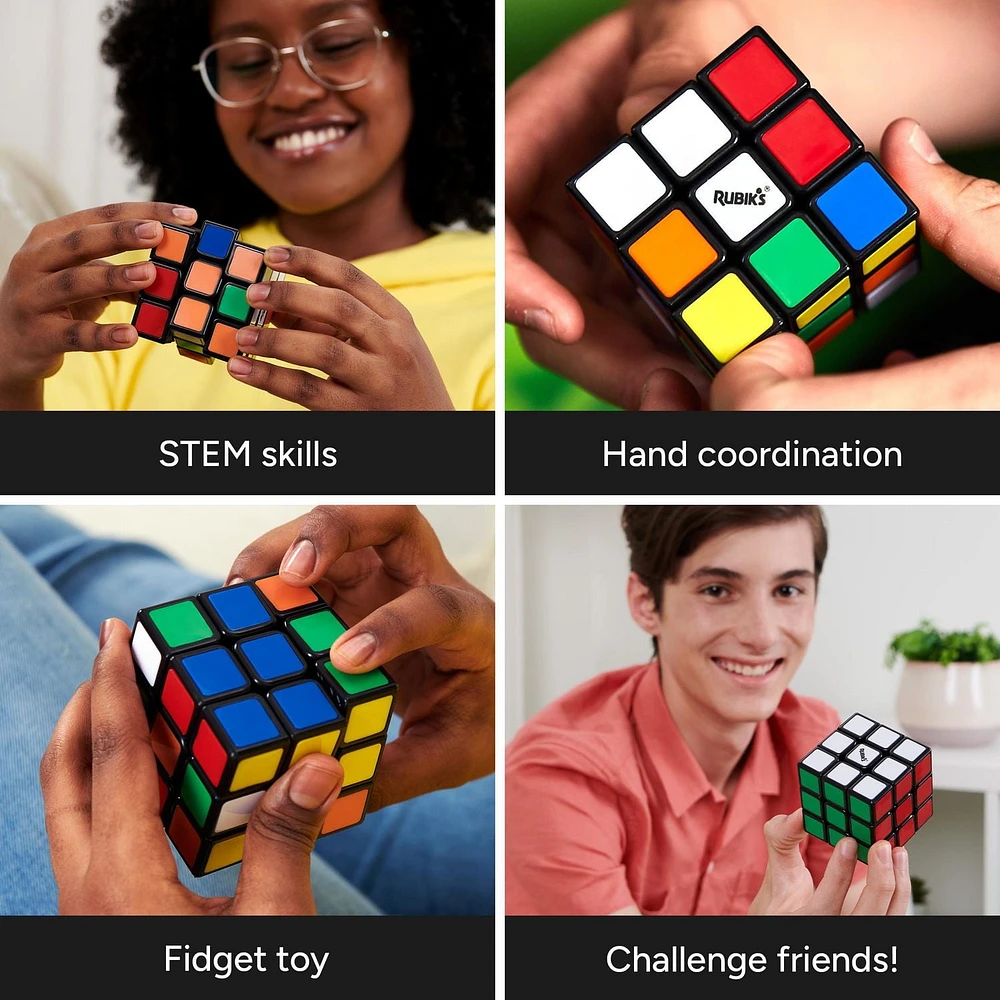 Rubik's Cube, Squish Cube, jeu à manipuler, résolution de problèmes, casse-tête difficile, jouet sensoriel doux, soulagement du stress pour adultes et enfants à partir de 8 ans Rubik's Jeux de société