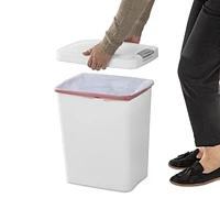 Sterilite Corbeille à déchets 28L TouchTop - Blanc 28L