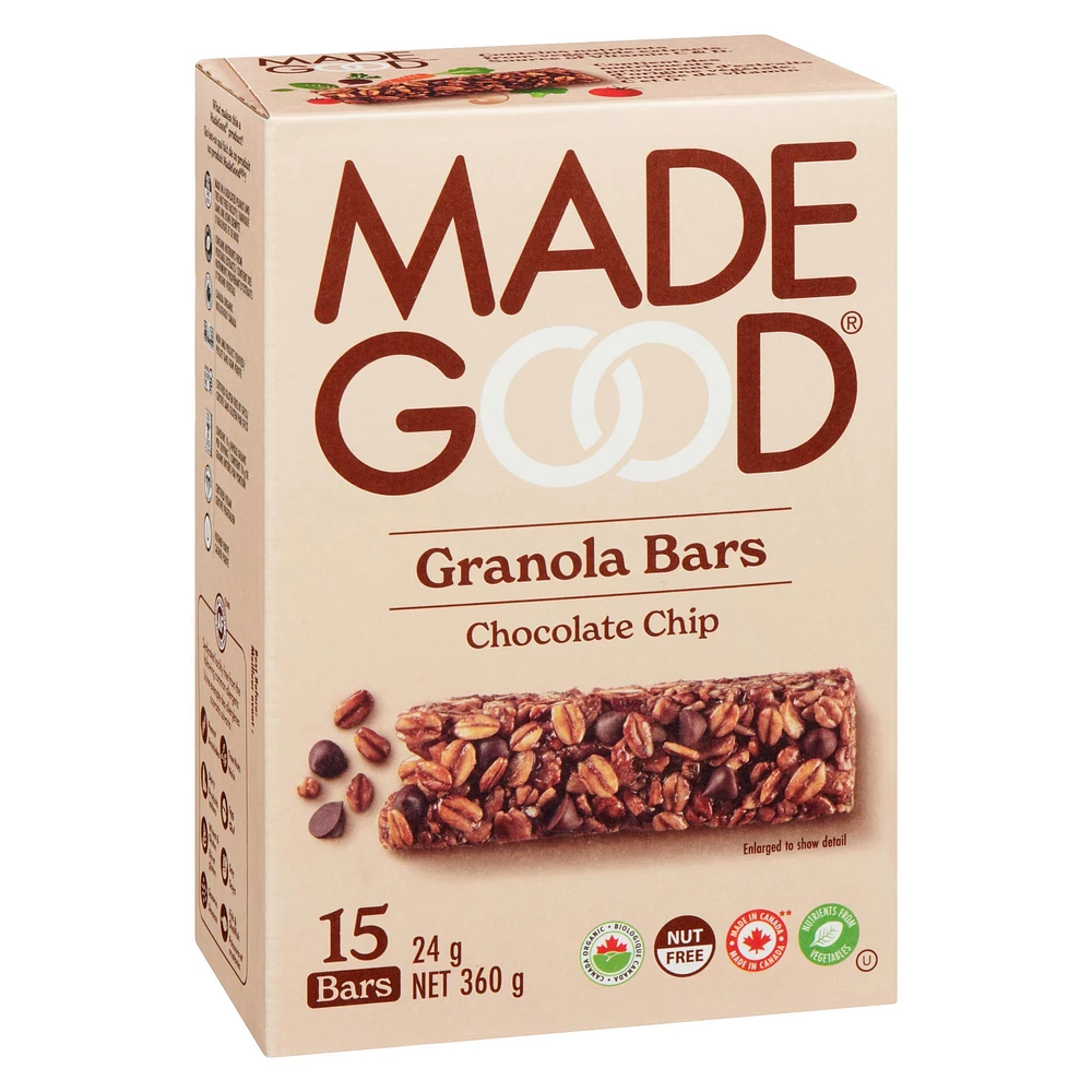 Made Good Chocolate Chip Granola Bars, MG Chocolate Chip Granola Bars VP