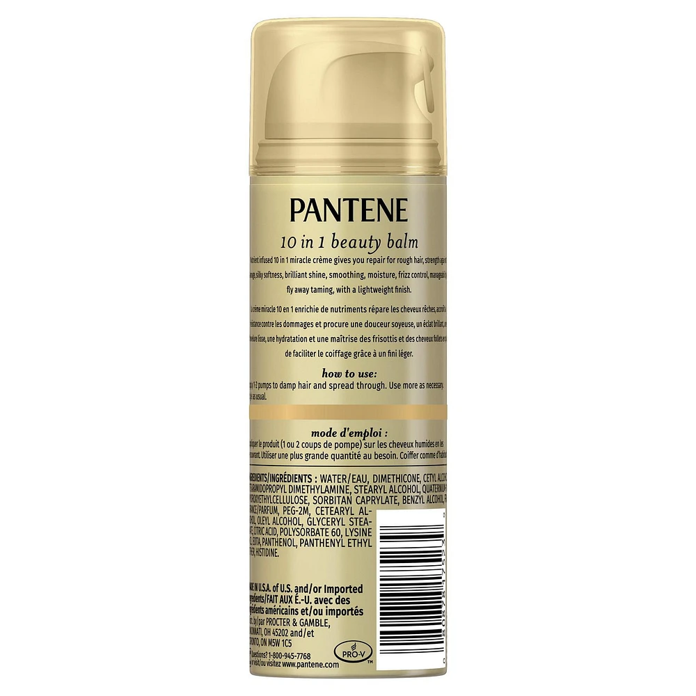 Baume de beauté en crème 10 en 1 pour obtenir douceur, force et éclat regain de nutriments Pantene Pro-V 151 mL