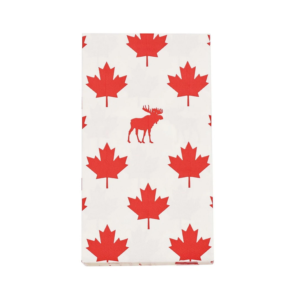 Façon de célébrer! Serviettes de table en papier orignal rouge et blanc, 20 ct