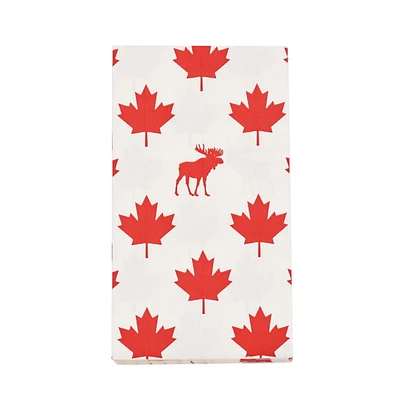 Façon de célébrer! Serviettes de table en papier orignal rouge et blanc, 20 ct
