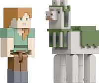 Figurines Alex et Llama Minecraft