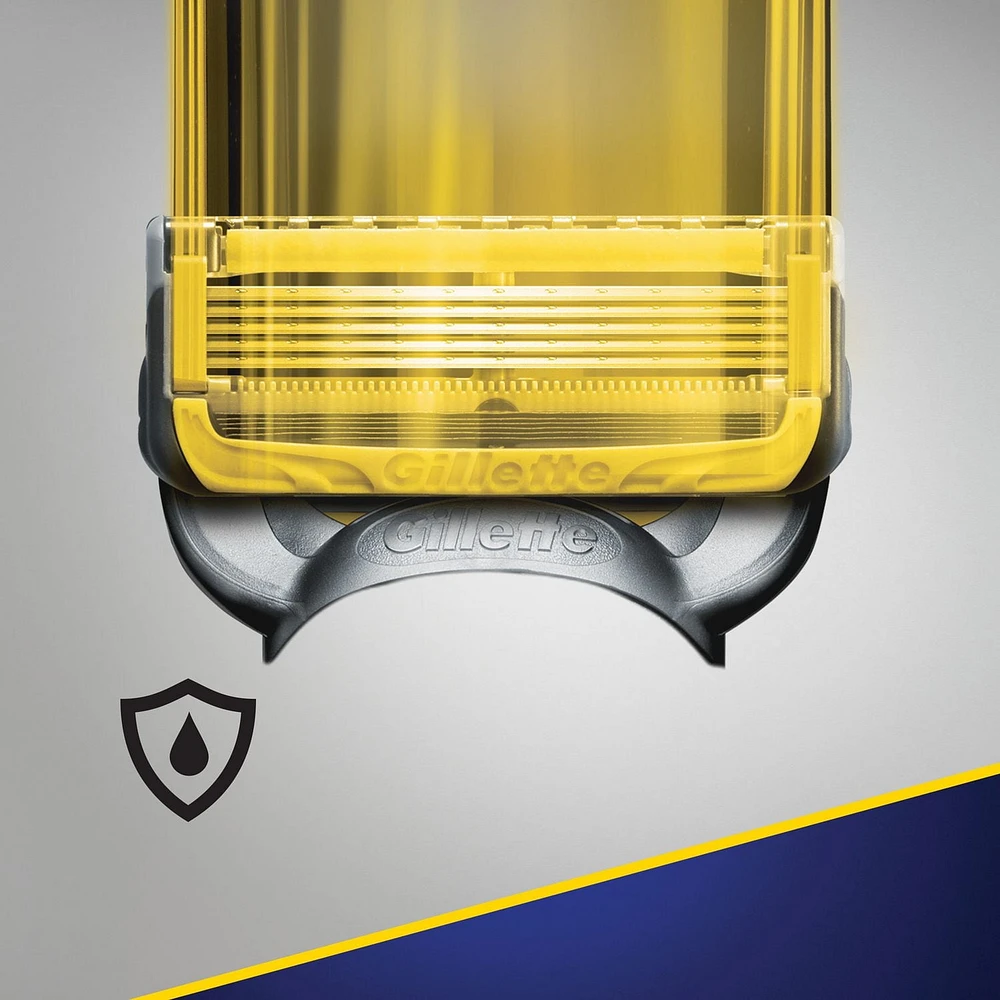 Cartouches de rechange de rasoir Gillette Fusion5ProGlide Défense pour hommes de rechange de rasoir pour manche de rasoir Flex-pivot, 2x plus de lubrification, lame de précision pour hommes