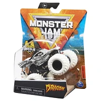 Monster Jam, Monster truck Dragon officiel, véhicule en métal moulé, série Max Contrast, échelle 1:64