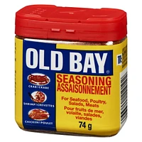 Old Bay, Seasoning for Seafood Poultry Salads Meats, Original Blend, Plastic Can 74 g