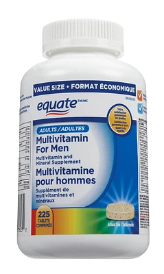 Equate Multivitamine pour hommes 225 Comprimés