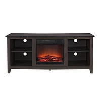 Manor Park Minimal Farmhouse Fireplace TV Stand for TV's up to 64"- Multiple Finishes