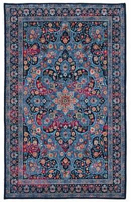 Tapis d'appoint Emerald Farlin noir & ivoire de 2 pi 2 po x 3 pi 2 po