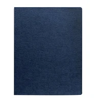 Couvertures de présentation aspect lin - lettre surdimensionnée, bleu marine, 200/paq.