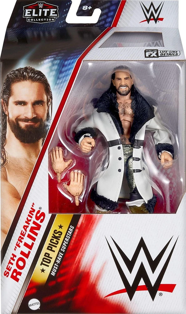 WWE Elite Top Picks Seth Rollins Action Figure & Accessories, 6-inch Collectible Set